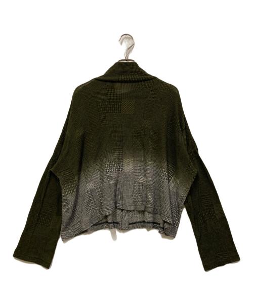 Y's（ワイズ）Y's (ワイズ) チェックカーディガン オリーブ×グレー サイズ:SIZE 2の古着・服飾アイテム