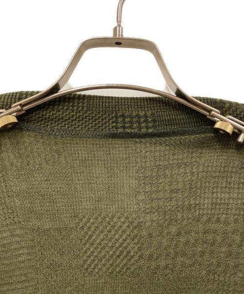 Y's（ワイズ）Y's (ワイズ) チェックカーディガン オリーブ×グレー サイズ:SIZE 2の古着・服飾アイテム