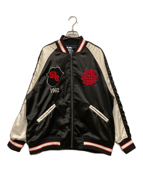 THE ROLLING STONES（ザ ローリングストーンズ）The Rolling Stones (ザ ローリングストーンズ) JACKROSE (ジャックローズ) リバーシブルスカジャン ブラック サイズ:Mの古着・服飾アイテム