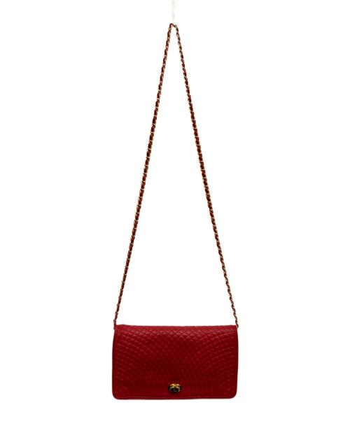 BALLY（バリー）BALLY (バリー) キルティングチェーンショルダーバッグ レッドの古着・服飾アイテム
