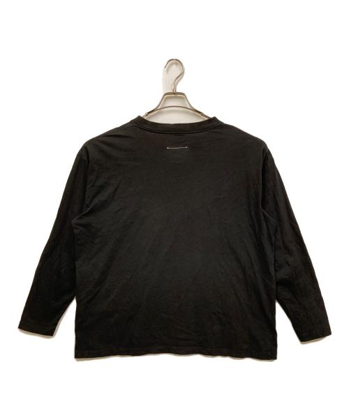 MM6 Maison Margiela（エムエムシックスメゾンマルジェラ）MM6 Maison Margiela (エムエムシックスメゾンマルジェラ) コットン ナンバーロゴ ロンT ブラック サイズ:Mの古着・服飾アイテム