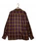 WACKO MARIA (ワコマリア) OMBRE CHECK OPEN COLLAR SHIRT パープル×ブラウン サイズ:SIZE M：18000円