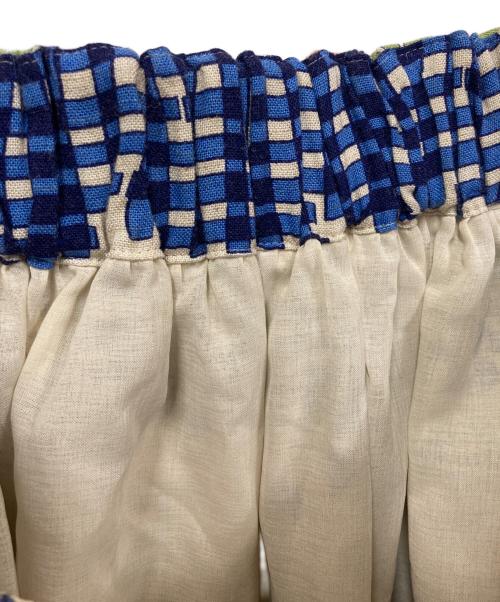 peu pres（プープレ）peu pres (プープレ) フルーツバスケットプリントスカート ブルー×ベージュ サイズ:SIZE Freeの古着・服飾アイテム