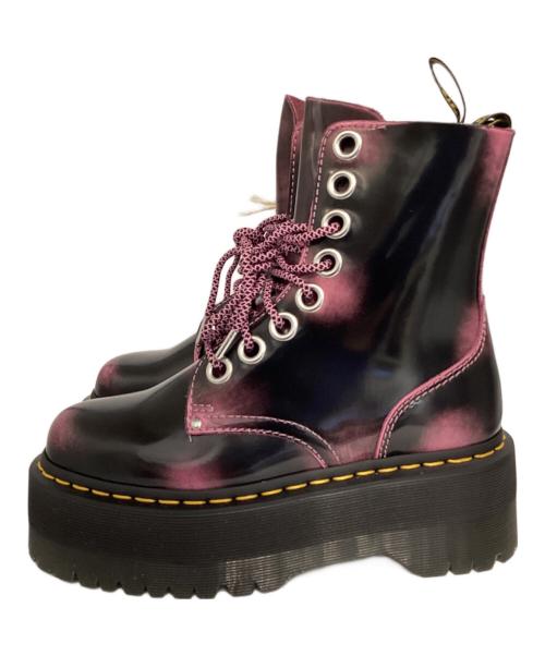 Dr.Martens（ドクターマーチン）Dr.Martens (ドクターマーチン) Jadon Max 8ホールブーツ ブラック×ピンク サイズ:UK4 未使用品の古着・服飾アイテム
