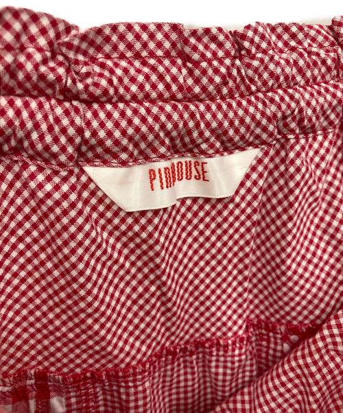 PINK HOUSE（ピンクハウス）PINK HOUSE (ピンクハウス) パッチワークギンガムチェックティアードスカート レッド サイズ:表記なしの古着・服飾アイテム