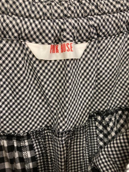 PINK HOUSE（ピンクハウス）PINK HOUSE (ピンクハウス) パッチワークギンガムチェックティアードスカート ブラック サイズ:表記なしの古着・服飾アイテム