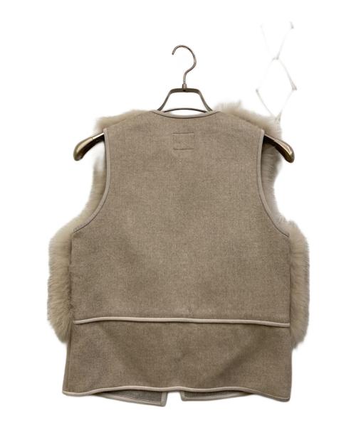 Sov.（ソブ）Sov. (ソブ) フォックスファーベスト ベージュ サイズ:SIZE 36の古着・服飾アイテム