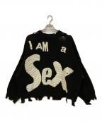 SAINT MICHAEL×SEX PISTOLSセントマイケル×セックスピストルズ）の古着「SP CREW KNT」｜ブラック