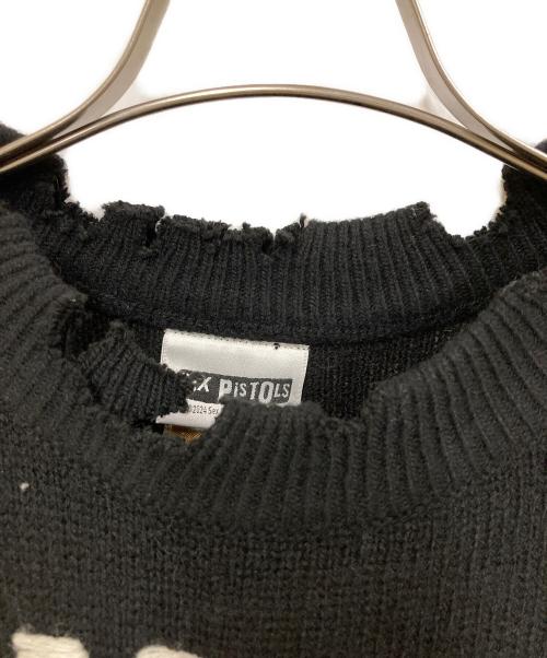 SAINT MICHAEL（セントマイケル）SAINT MICHAEL (セントマイケル) SEX PISTOLS (セックスピストルズ) SP CREW KNT ブラック サイズ:SIZE Mの古着・服飾アイテム