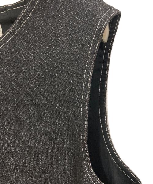 Rene（ルネ）Rene (ルネ) デニムライクパール装飾ワンピース グレー サイズ:SIZE 38の古着・服飾アイテム