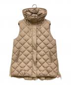 GALENAガレナ）の古着「バックチュール切替ダウンベスト」｜ベージュ