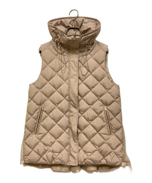 GALENA（ガレナ）GALENA (ガレナ) バックチュール切替ダウンベスト ベージュ サイズ:38の古着・服飾アイテム