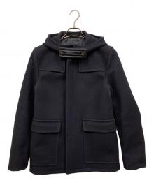 PRADA（プラダ）の古着「メルトンフーデッドコート」｜ネイビー