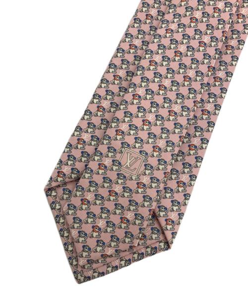 LOUIS VUITTON（ルイ ヴィトン）LOUIS VUITTON (ルイ ヴィトン) シルククラヴァット・モンキー ネクタイ ピンク サイズ:表記なしの古着・服飾アイテム