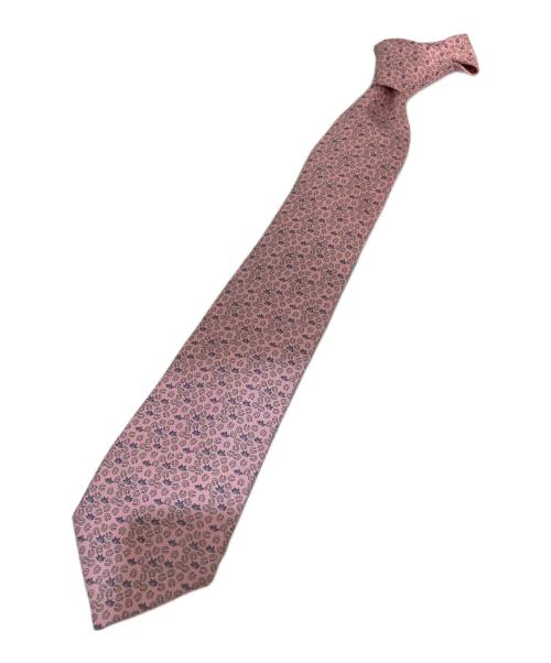 HERMES（エルメス）HERMES (エルメス) シルク総柄ネクタイ ピンク サイズ:表記なしの古着・服飾アイテム