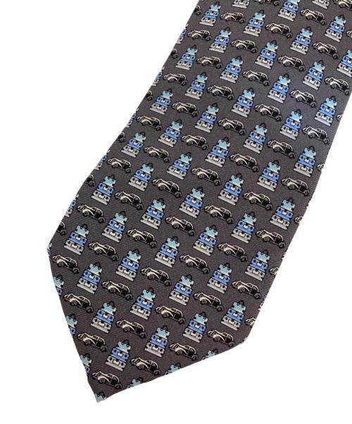 LOUIS VUITTON（ルイ ヴィトン）LOUIS VUITTON (ルイ ヴィトン) クラヴァット グローブトロット カーズ グレー×ブルー サイズ:表記なしの古着・服飾アイテム