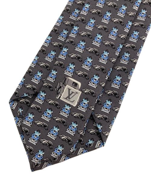 LOUIS VUITTON（ルイ ヴィトン）LOUIS VUITTON (ルイ ヴィトン) クラヴァット グローブトロット カーズ グレー×ブルー サイズ:表記なしの古着・服飾アイテム