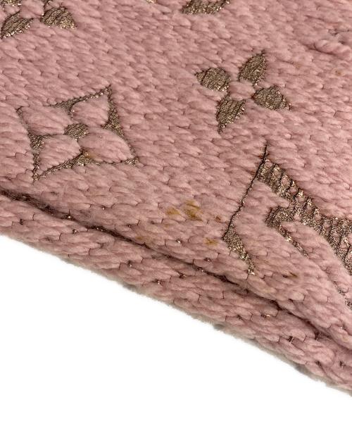 LOUIS VUITTON（ルイ ヴィトン）LOUIS VUITTON (ルイ ヴィトン) エシャルプ ロゴマニア シャインマフラー ピンクの古着・服飾アイテム