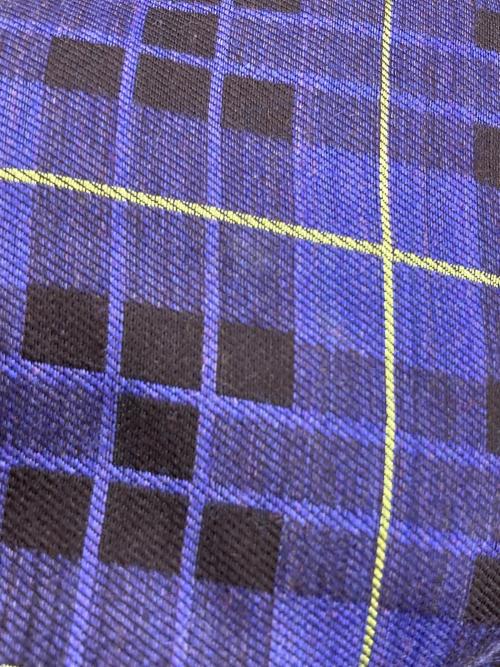 HERMES（エルメス）HERMES (エルメス) シルク混チェックタイトスカート パープル サイズ:SIZE 40の古着・服飾アイテム