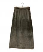 HERMESエルメス）の古着「カーフスキンスウェードマキシスカート/マルジェラ期」｜グレー