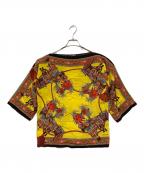 DOLCE & GABBANAドルチェ＆ガッバーナ）の古着「総柄ブラウス」｜レッド×イエロー