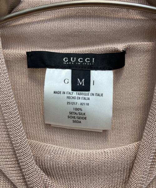 GUCCI（グッチ）GUCCI (グッチ) 半袖シルクニット ベージュ サイズ:Mの古着・服飾アイテム