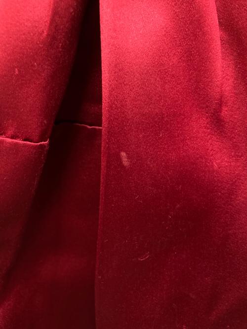 CHANEL（シャネル）CHANEL (シャネル) ココマークボタンシルクギャザーウエストワンピース レッド サイズ:SIZE 36の古着・服飾アイテム