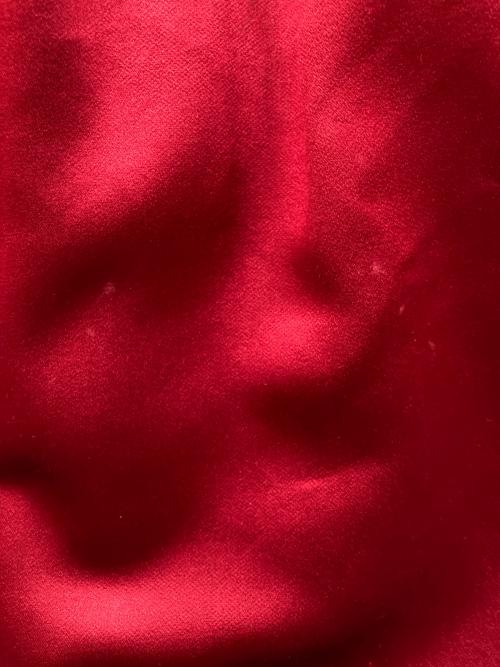 CHANEL（シャネル）CHANEL (シャネル) ココマークボタンシルクギャザーウエストワンピース レッド サイズ:SIZE 36の古着・服飾アイテム