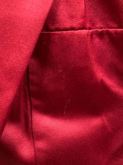 CHANEL（シャネル）CHANEL (シャネル) ココマークボタンシルクギャザーウエストワンピース レッド サイズ:SIZE 36の古着・服飾アイテム