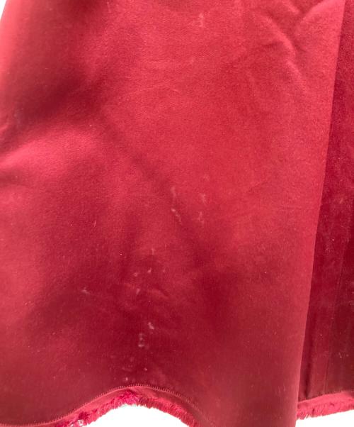 CHANEL（シャネル）CHANEL (シャネル) ココマークボタンシルクギャザーウエストワンピース レッド サイズ:SIZE 36の古着・服飾アイテム