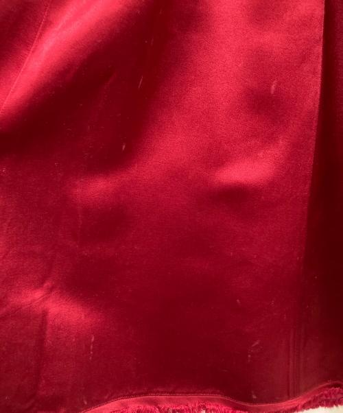 CHANEL（シャネル）CHANEL (シャネル) ココマークボタンシルクギャザーウエストワンピース レッド サイズ:SIZE 36の古着・服飾アイテム