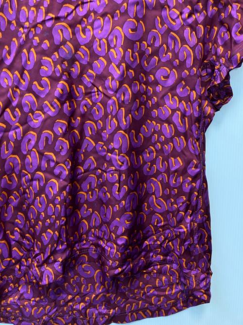 LOUIS VUITTON（ルイ ヴィトン）LOUIS VUITTON (ルイ ヴィトン) 半袖レオパードシルクブラウス パープル サイズ:36の古着・服飾アイテム