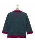 CHANEL (シャネル) ココマークボタンカシミヤニットジャケット パープル×グリーン サイズ:SIZE 38：48000円