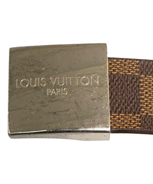 LOUIS VUITTON（ルイ ヴィトン）LOUIS VUITTON (ルイ ヴィトン) ダミエ サンチュールキャレ ベルト ブラウン サイズ:SIZE 90/36の古着・服飾アイテム