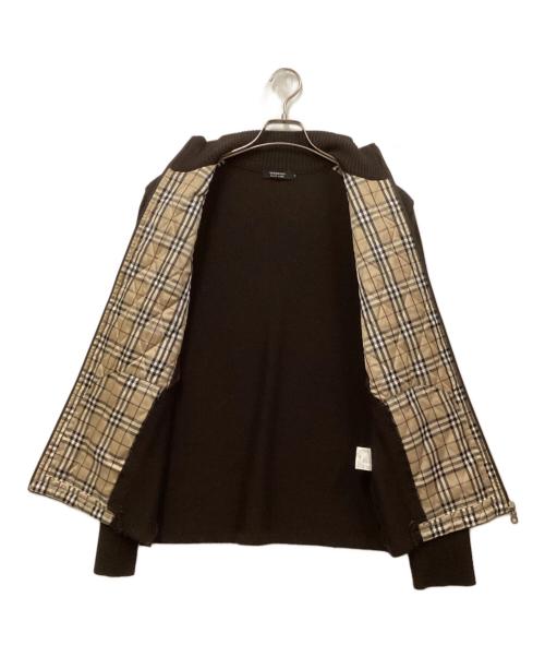 BURBERRY BLACK LABEL（バーバリーブラックレーベル）BURBERRY BLACK LABEL (バーバリーブラックレーベル) 裏地ノヴァチェックドライバーズニット ブラウン サイズ:SIZE 3の古着・服飾アイテム