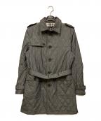 BURBERRY BLACK LABELバーバリーブラックレーベル）の古着「キルティングステンkラーコート」｜グレー