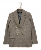 allurevilleアルアバイル）の古着「チェックダブルジャケット」｜グレー
