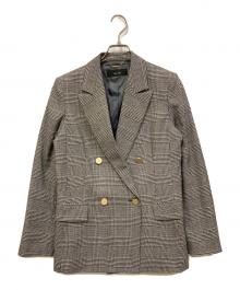 allureville（アルアバイル）の古着「チェックダブルジャケット」｜グレー