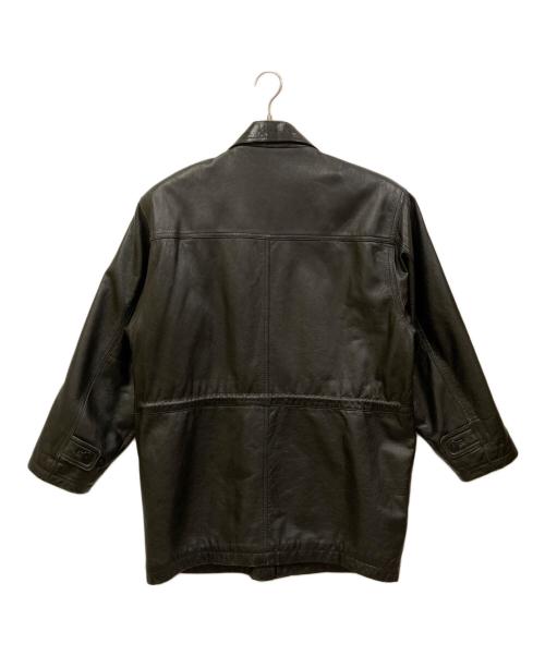 GIANNI VALENTINO（ジャンニバレンチノ）GIANNI VALENTINO (ジャンニバレンチノ) レザーカーコート ブラック サイズ:SIZE XLの古着・服飾アイテム