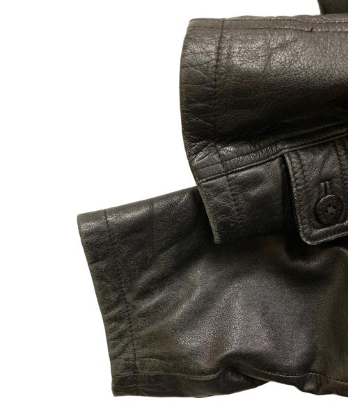 GIANNI VALENTINO（ジャンニバレンチノ）GIANNI VALENTINO (ジャンニバレンチノ) レザーカーコート ブラック サイズ:SIZE XLの古着・服飾アイテム