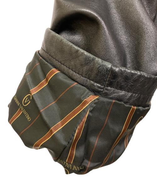 GIANNI VALENTINO（ジャンニバレンチノ）GIANNI VALENTINO (ジャンニバレンチノ) レザーカーコート ブラック サイズ:SIZE XLの古着・服飾アイテム