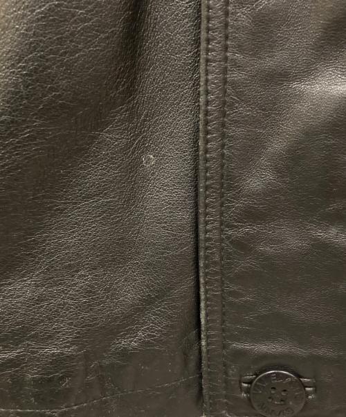 GIANNI VALENTINO（ジャンニバレンチノ）GIANNI VALENTINO (ジャンニバレンチノ) レザーカーコート ブラック サイズ:SIZE XLの古着・服飾アイテム