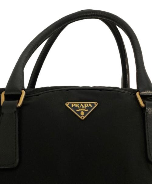 PRADA（プラダ）PRADA (プラダ) ナイロンハンドバッグ ブラックの古着・服飾アイテム