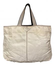 PRADA（プラダ）の古着「リバーシブルナイロントートバッグ」｜ホワイト