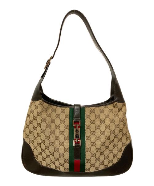 GUCCI（グッチ）GUCCI (グッチ) シェリーラインGGキャンバスワンショルダーバッグ ベージュ サイズ:表記無しの古着・服飾アイテム