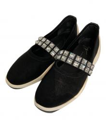 GIUSEPPE ZANOTTI（ジュゼッペザノッティ）の古着「クリスタル装飾パンプス」｜ブラック