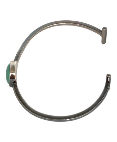 philippe audibert（フィリップオーディベール）PHILIPPE AUDIBERT (フィリップオーディベール) ネイティブバングル シルバー×グリーン サイズ:表記なしの古着・服飾アイテム