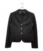 WEEKEND Max Maraウィークエンド マックスマーラ）の古着「ステッチデザインウール3Bジャケット」｜ブラック