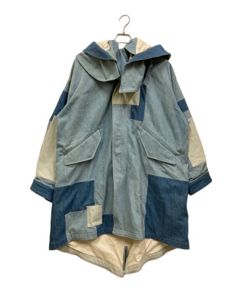 MACPHEE（マカフィー）MACPHEE (マカフィー) 再構築デニムモッズコート ブルー サイズ:36の古着・服飾アイテム