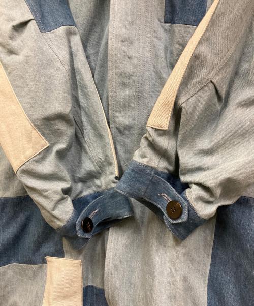 MACPHEE（マカフィー）MACPHEE (マカフィー) 再構築デニムモッズコート ブルー サイズ:36の古着・服飾アイテム